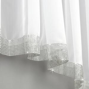 Dekorační krátká záclona se zirkony MONIQUE bílá 300x120 cm nebo 400x120 cm MyBestHome Rozměr: 300x120 cm