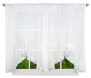 Dekorační krátká záclona se zirkony NATHALIE bílá 300x150 cm nebo 400x150 cm MyBestHome Rozměr: 400x150 cm
