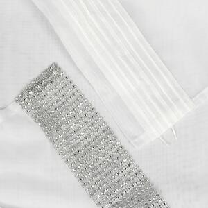 Dekorační krátká záclona se zirkony s řasící páskou MADELEINE bílá 300x150 cm nebo 400x150 cm MyBestHome Rozměr: 400x150 cm