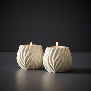 Morsø Porcelánový stojánek na čajovou svíčku Flame (sada 2 ks) White