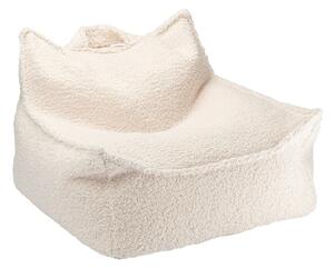 Krémový dětský sedací vak z textilie bouclé Chair – Wigiwama
