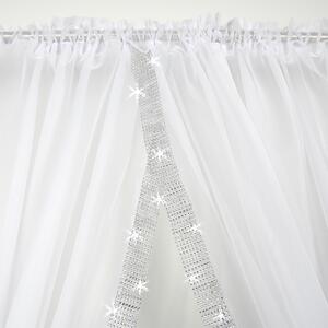 Dekorační krátká záclona se zirkony JACQUELINE bílá 400x150 cm MyBestHome