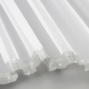 Dekorační krátká záclona se zirkony CHRISTINE bílá 300x150 cm nebo 400x150 cm MyBestHome Rozměr: 400x150 cm