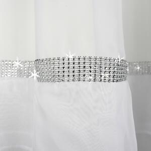 Dekorační krátká záclona se zirkony CHANTAL bílá 400x145 cm MyBestHome
