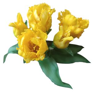 Umělá kytice Tulipány 5 ks, střapaté, více barev Barva: Žlutá OD_REN2020/ZLU