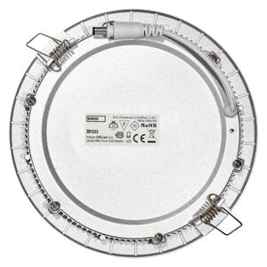 EMOS LED panel 175mm, kruhový vestavný stříbrný, 12W neutr. bílá 1540121270