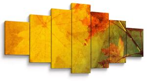 Obraz - Podzimní listy (210x100 cm)