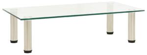 TV stolek průhledný 60 x 35 x 17 cm tvrzené sklo 322763