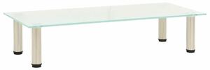 TV stolek mléčný 60 x 35 x 17 cm tvrzené sklo 322765