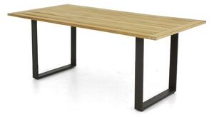 Apple Bee Jídelní stůl Condor, Apple Bee, 190x95 cm, rám hliník barva Black (černá), deska teak