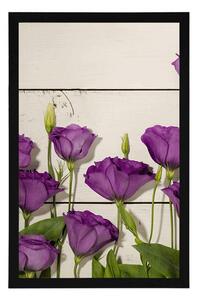 Plakát nádherné fialové květiny - 20x30 black
