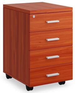 Rauman Simple Office zásluvkový kontejner 40 x 48 cm, 4 zásuvky Barva: Třešeň