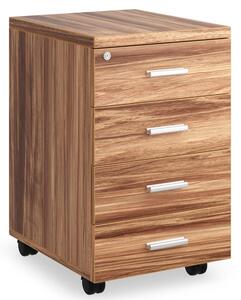 Rauman Simple Office zásluvkový kontejner 40 x 48 cm, 4 zásuvky Barva: Ořech vlašský