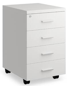 Rauman Simple Office zásluvkový kontejner 40 x 48 cm, 4 zásuvky Barva: Bílá
