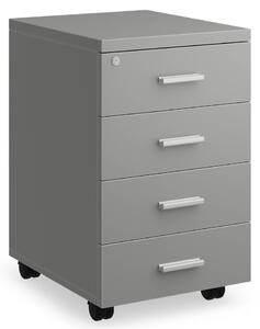 Rauman Simple Office zásluvkový kontejner 40 x 48 cm, 4 zásuvky Barva: Šedá