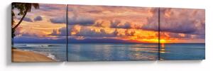 Obraz - Západ slunce na pláži (170x50 cm)