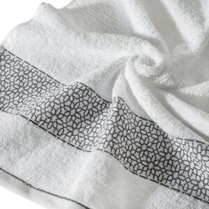 Bavlněný froté ručník s bordurou MELANY 50x90 cm, bílá, 500 gr Mybesthome Varianta: ručník - 1 kus 50x90 cm