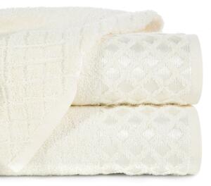 Bavlněný froté ručník s bordurou DAVOS 50x90 cm, krémová, 460 gr Mybesthome Varianta: ručník - 1 kus 50x90 cm