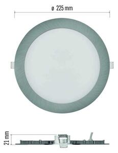 EMOS LED podhledové svítidlo NEXXO stříbrné, 22,5 cm, 18 W, teplá/neutrální bílá ZD1243
