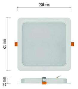 EMOS LED podhledové svítidlo RUBIC 22 x 22 cm, 24 W, neutrální bílá ZD2452