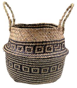 Tutumi Přírodní košík BOHO I hnědo - černý
