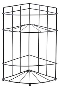 Bathlab Rohová koupelnová polička CARL BLACK 18,5x26 cm černá