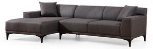 Hanah Home Rohová sedací souprava Petra 250 cm antracitová levá