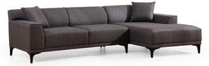 Hanah Home Rohová sedací souprava Petra 250 cm antracitová pravá