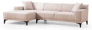 Hanah Home Rohová sedací souprava Petra 250 cm bílá levá