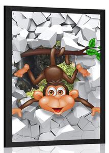 Plakát veselá opička
