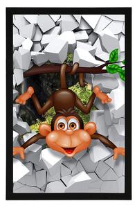 Plakát veselá opička