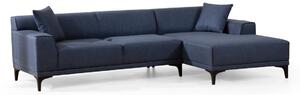 Hanah Home Rohová sedací souprava Petra 250 cm modrá pravá