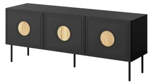 HALMAR Televizní stolek Palazzo 150 cm černý/dub craft