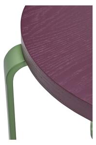 Zeleno-fialová stolička z jasanového dřeva Smile - Hübsch