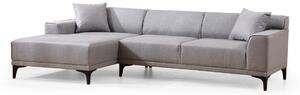 Hanah Home Rohová sedací souprava Petra 250 cm světle šedá levá