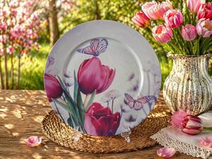 Talíř plechový dekorační Tulips Ø 33 cm 2000301