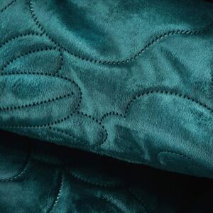 Přehoz na postel FLORISA 220x240 cm tmavě tyrkysová Mybesthome