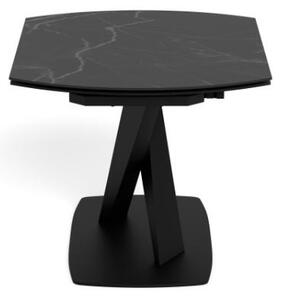 Actona Rozkládací jídelní stůl Morella 120/180 cm černý mramor/černý