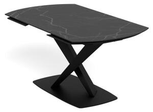 Actona Rozkládací jídelní stůl Morella 160/240 cm černý mramor/černý