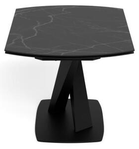 Actona Rozkládací jídelní stůl Morella 160/240 cm černý mramor/černý