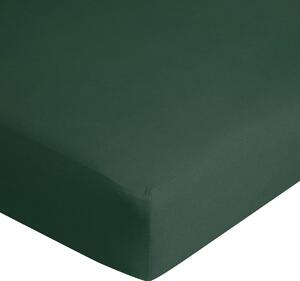 Jersey napínací prostěradlo GOLD zelená, různé rozměry, 100% bavlna, MyBestHome Rozměr prostěradla: na matraci 220x200 cm + 30 cm