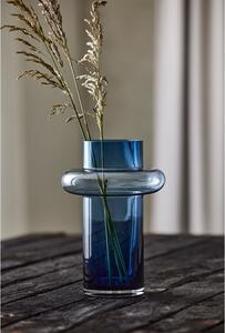 Lyngby Glas Skleněná váza Tube 30 cm Dark Blue