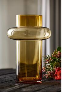 Lyngby Glas Skleněná váza Tube 40 cm Amber