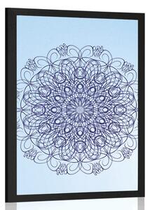 Plakát abstraktní květinová Mandala - 40x60 silver