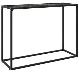 Konzolový stolek černý 100 x 35 x 75 cm tvrzené sklo 322814