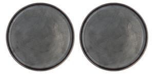 Villa Collection Porcelánový talíř Fjord 20.8 cm Black (sada 2 ks)