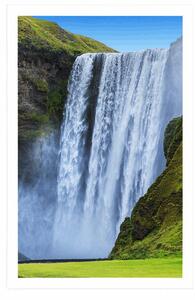 Plakát ikonický vodopád na Islandu