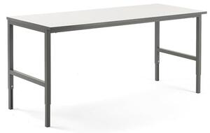 AJ Produkty Pracovní stůl CARGO, 2000x750 mm, bílá laminátová deska, šedý rám