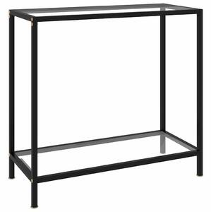 Konzolový stolek transparentní 80 x 35 x 75 cm tvrzené sklo 322831