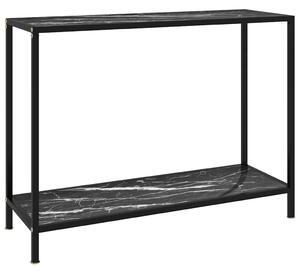 Konzolový stolek černý 100 x 35 x 75 cm tvrzené sklo 322838